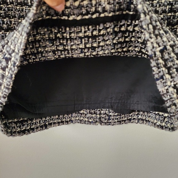 J. Crew No.2 Wool Blend Tweed Midnight Pencil Skirt Size 2 - Picture 9 of 13